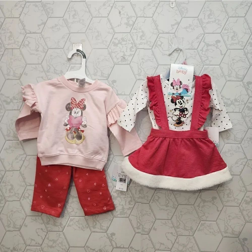 Nwt Lot of two Minnie Mouse Baby Girl's outfits